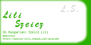 lili szeicz business card